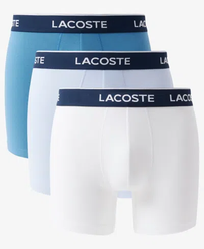 Lacoste Cotton Stretch Jersey Trunks 3 Pack Multi In Multi