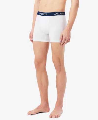 Lacoste Cotton Stretch Jersey Trunks 3 Pack Multi In Multi