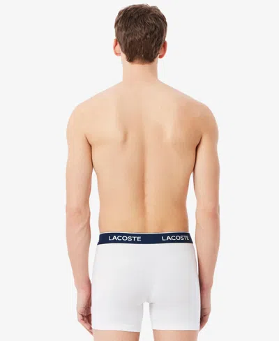 Lacoste Cotton Stretch Jersey Trunks 3 Pack Multi In Multi