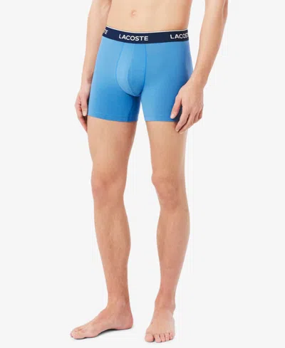 Lacoste Cotton Stretch Jersey Trunks 3 Pack Multi In Multi