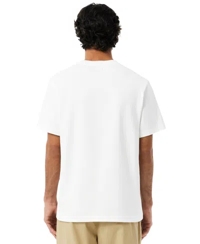 Lacoste Cotton Jersey Tennis-embroidered T-shirt In White