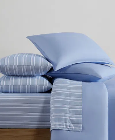 Tommy Hilfiger Core Solid Washed Microfiber 5-pc. Comforter Set, Twin/twin Xl In Blue