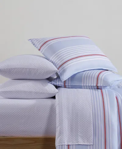 Tommy Hilfiger Lido Stripe Washed Microfiber 7-pc. Comforter Set, King In Blue