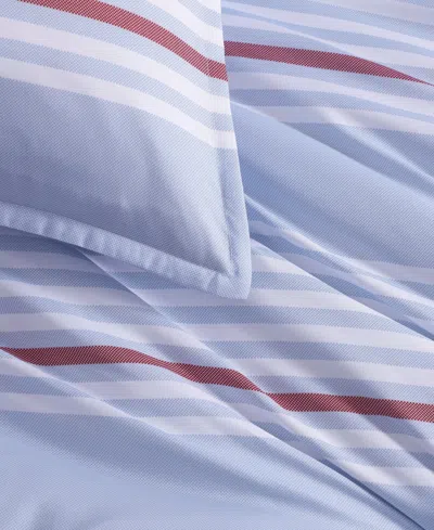 Tommy Hilfiger Lido Stripe Washed Microfiber 7-pc. Comforter Set, King In Blue