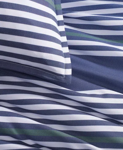 Tommy Hilfiger Lido Stripe Washed Microfiber 7-pc. Comforter Set, King In Blue