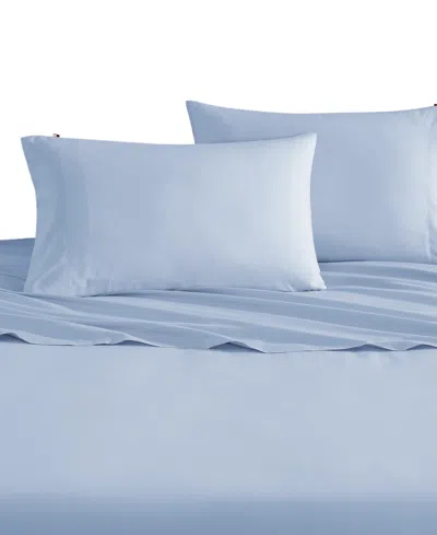 Tommy Hilfiger Essentials Solid Cotton Percale 2-pc. Pillowcase Set, Standard In Blue