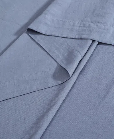 Calvin Klein Soho Solid Washed Cotton 4-pc. Sheet Set, Queen In Blue