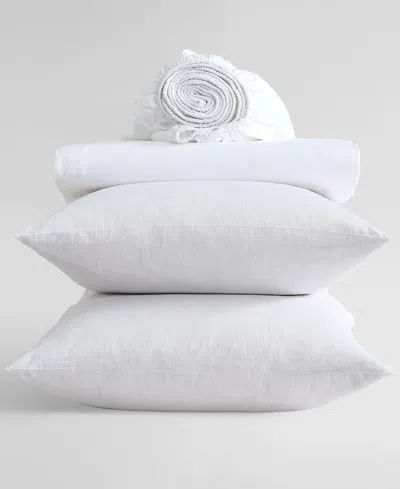 Calvin Klein Soho Solid Washed Cotton 4-pc. Sheet Set, King In White