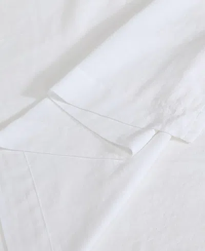 Calvin Klein Soho Solid Washed Cotton 4-pc. Sheet Set, King In White