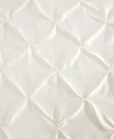 Laura Ashley Pintuck Solid Satin 3-pc. Comforter Set, King In White