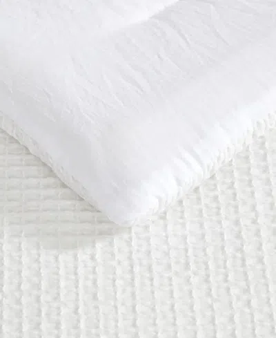 Laura Ashley Waffle Solid Comforter Sets In White