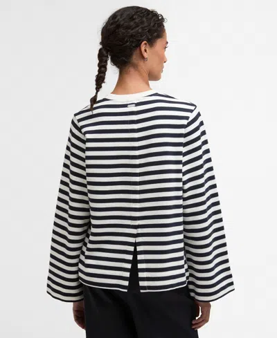 Barbour Layla Stripe Sweatshirt In Blue
