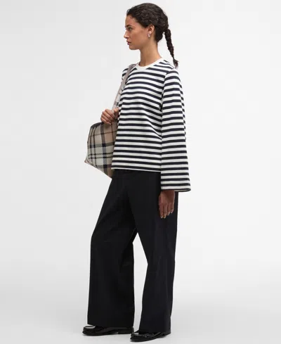 Barbour Layla Stripe Sweatshirt In Blue