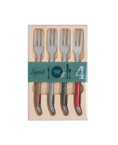 French Home Laguiole 4-piece Cake Fork Set In Multi