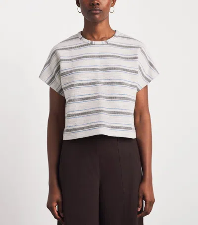 Me+em Stripe T-shirt In Gray