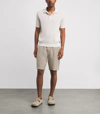 Sunspel Linen Drawstring Shorts In Neutral