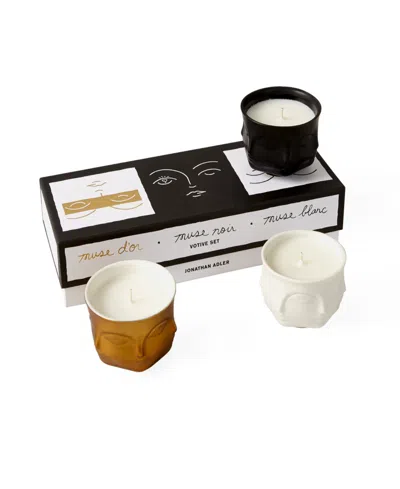 Jonathan Adler Muse 3-pc. Votive Candle Set In Multi