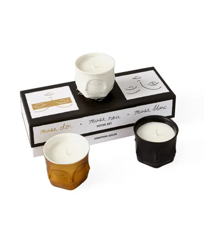 Jonathan Adler Muse 3-pc. Votive Candle Set In Multi