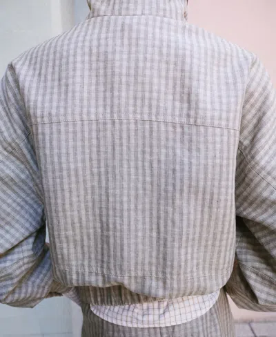 Mango Check Bomber Jacket In Multi