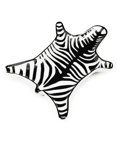 Jonathan Adler Zebra 6.2" Stacking Dish In Black