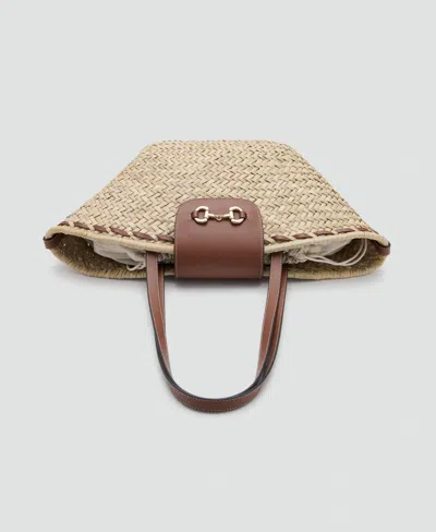 Mango Medium Natural-fiber Basket In Brown