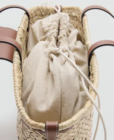 Mango Medium Natural-fiber Basket In Brown