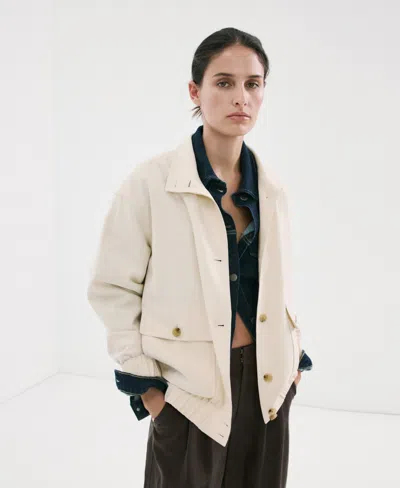 Mango Women's Pockets Oversized Jacket In Multi