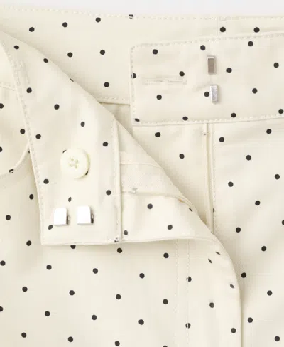 Mango Dot Cotton Shorts In Neutral