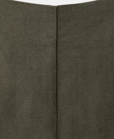 Mango Pull-on Straight Leg Knit Pants In Green