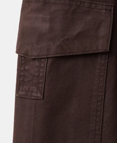 Mango Relaxed Cargo Jeans In Brown
