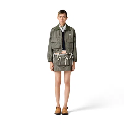 Miu Miu Technical Fabric Tailored Blouson Jacket In Multi