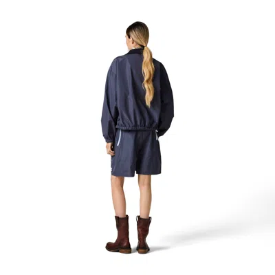 Miu Miu Technical Fabric Blouson Jacket In Blue