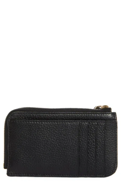 Chloé Chloe Alphabet Leather Card Case In Black