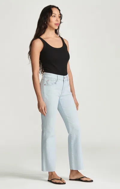 Mavi Vicky Cropped Bootcut In Bleached Flex Blue In Blue