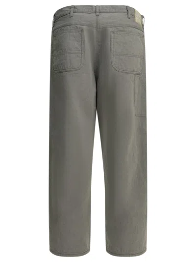 Beams Plus Painter Grey Cotton Linen Work Pants In Gray