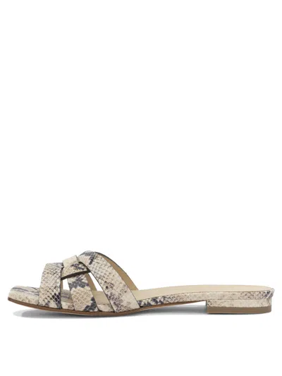 Sergio Levantesi Norma6 Snake-effect Caged Sandals In White