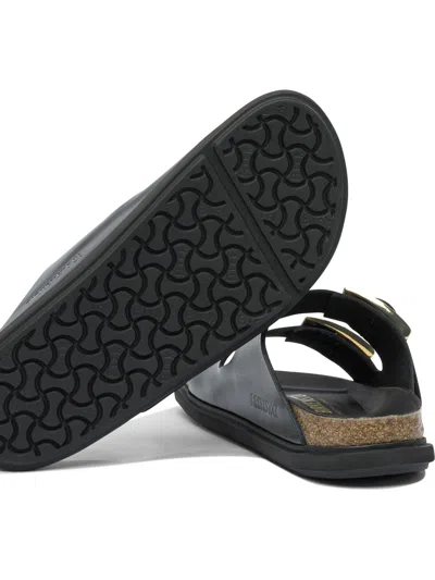 Birkenstock Arizona Droplet Buckle Shiny Leather Sandals In Multi