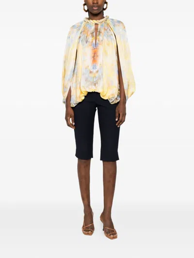 Zimmermann Alchemy Printed Blouse In Yellow