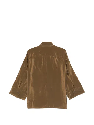 Alberto Biani Brown Regular Solid Shirt In Brown