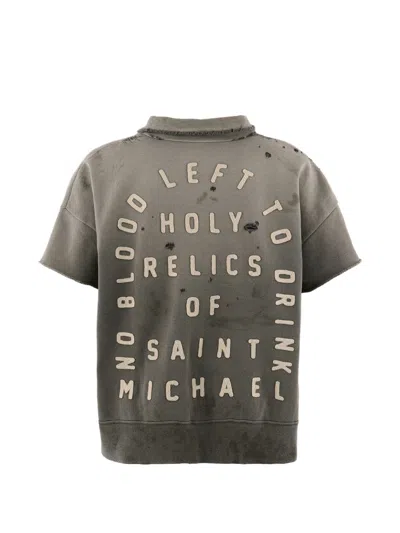 Saint Mxxxxxx Grey Solid Sweatshirt In Gray