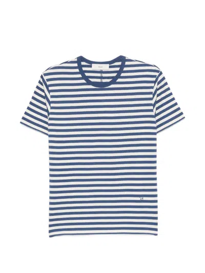 Dunst Striped Cotton T-shirt In Blue