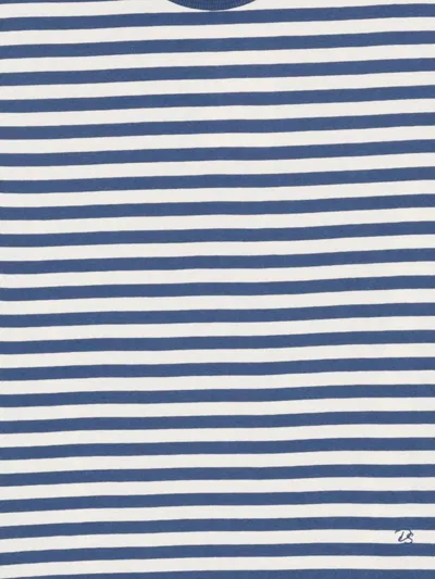 Dunst Striped Cotton T-shirt In Blue