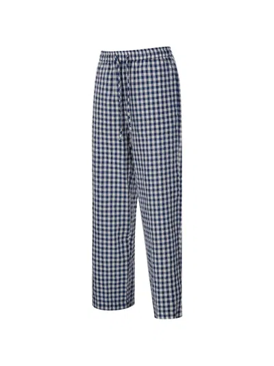 Dunst Checked Drawstring Trousers In Multi