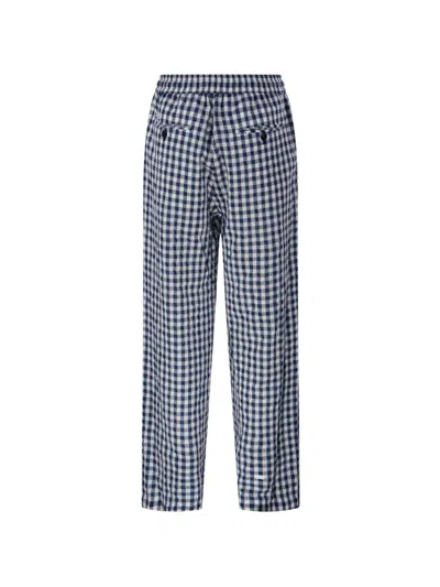 Dunst Checked Drawstring Trousers In Multi
