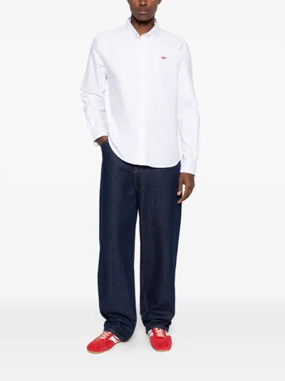 Maison Kitsuné Profile Fox Regular Shirt In White
