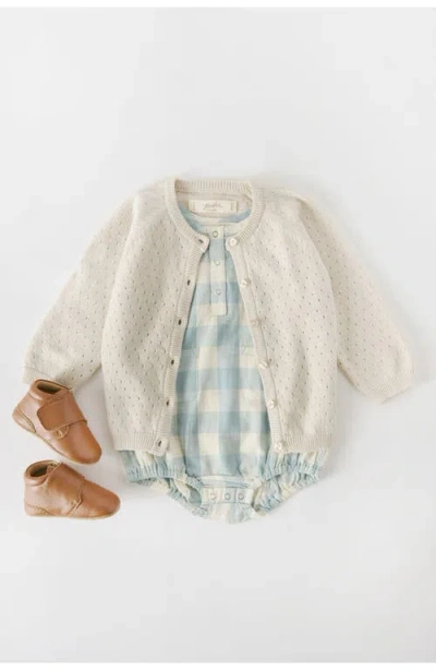 Pehr Gingham Check Patch Pocket Organic Cotton Bubble Romper In Multi