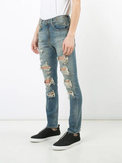 Shop R13 Ripped Skinny Jeans In Blue