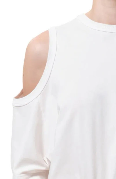 Agolde Shoulder Cut Out T-shirt In White