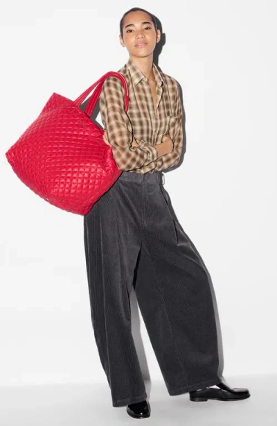 Mz Wallace Large Metro Deluxe Quilted Tote Bag In Red