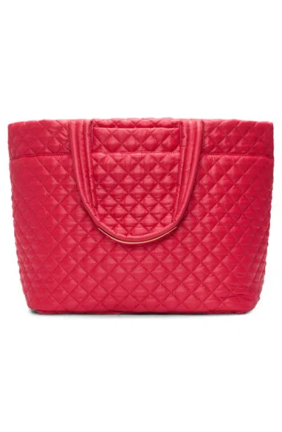 Mz Wallace Large Metro Deluxe Quilted Tote Bag In Red